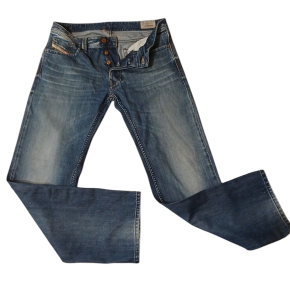 Diesel Larkee Men's Buttonfly Relaxed Fit Jeans Med Wash Mid Rise Size 31 - Picture 10 of 10